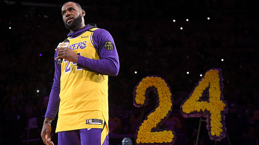 LeBron James speaks to, for Laker Nation in speech honoring Kobe Bryant, lebron and kobe HD wallpaper