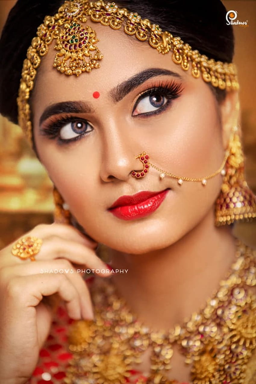 Beautiful South Indian Bridal Look, bridal makeup HD phone ...