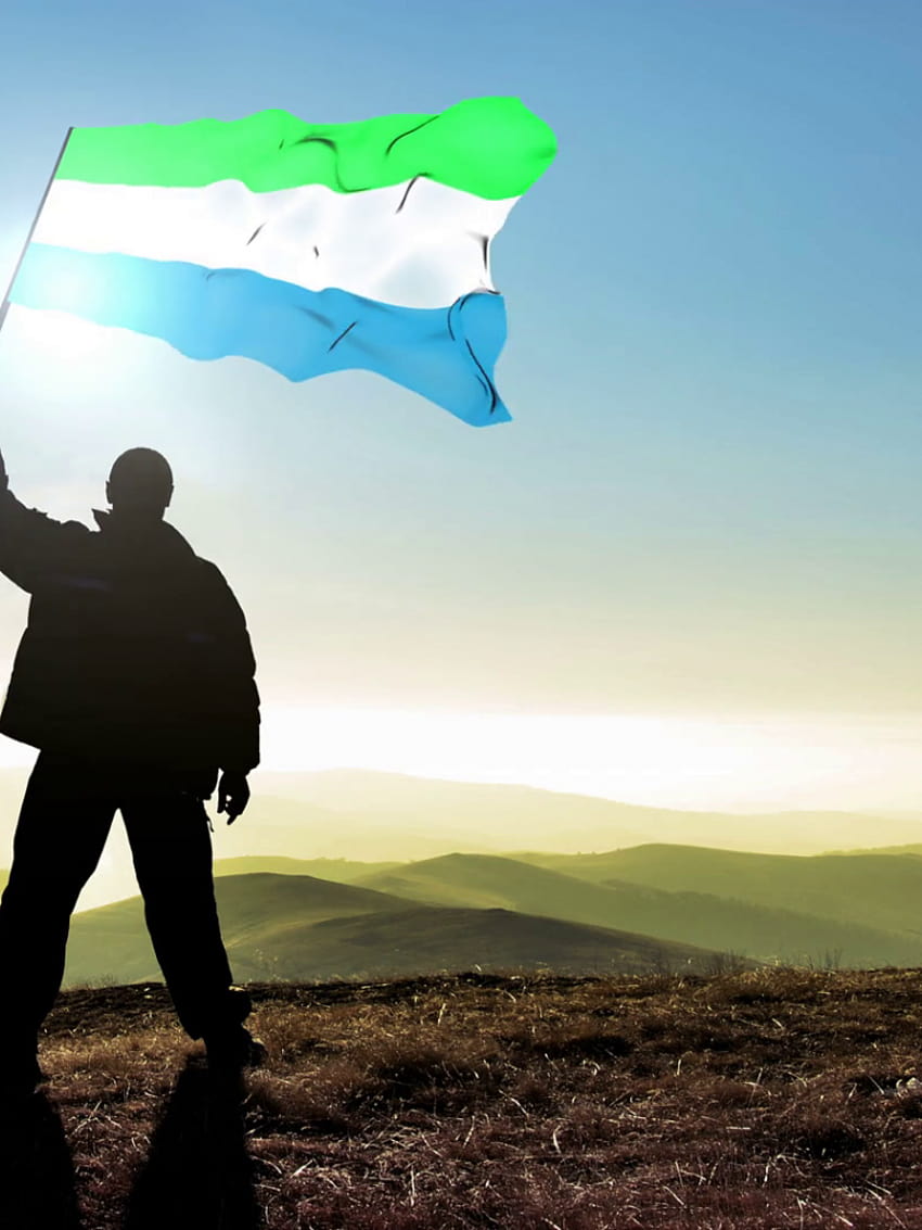 Successful silhouette man winner waving Sierra Leone flag on Stock [1920x1080] for your , Mobile & Tablet, successful man HD phone wallpaper