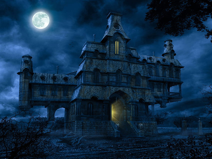 haunted ,house,architecture,home,building,mansion, haunted places HD wallpaper