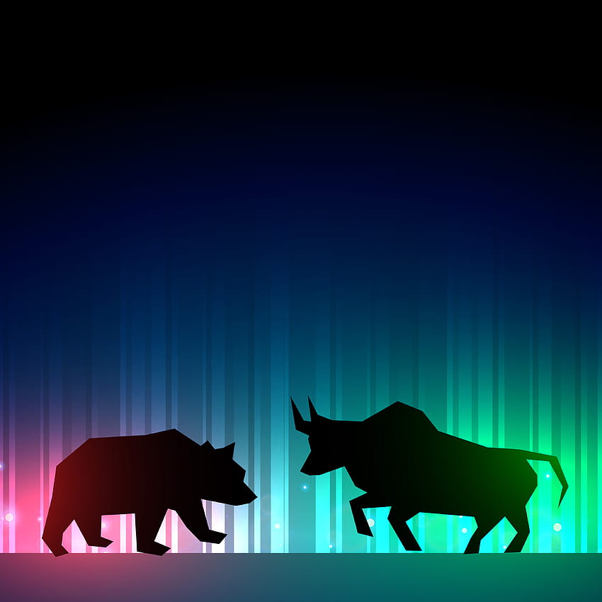 forex bull illustration bull bear logo art, bull vs bear HD phone wallpaper