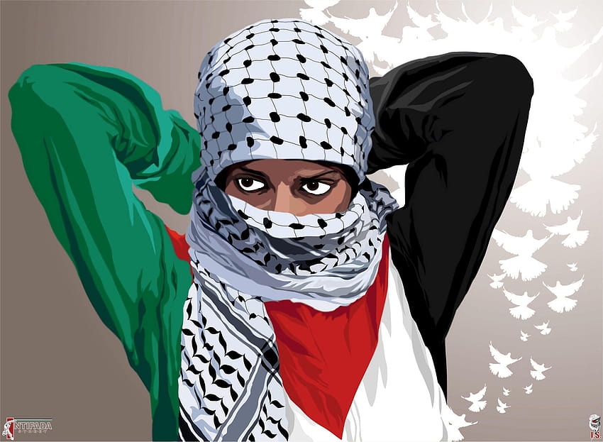 Революционна жена, палестинска интифада HD тапет