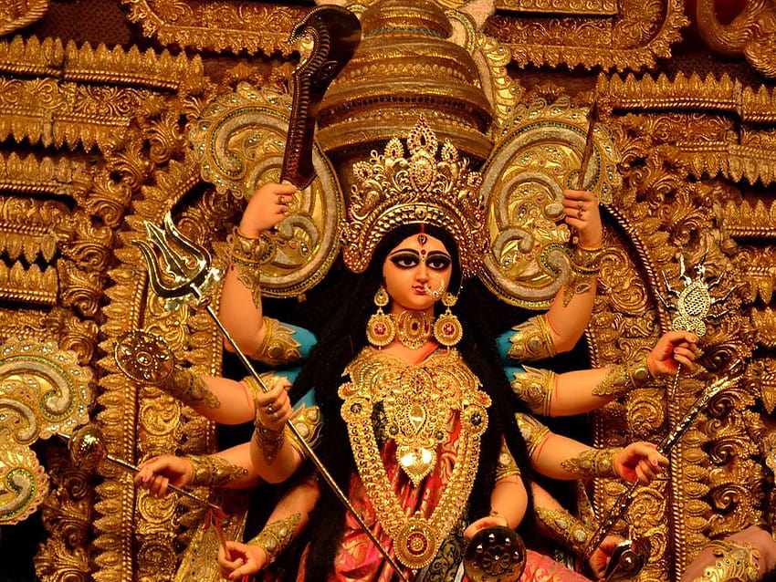 Durga Goddess 4K UHD Wallpaper, Durga Puja Images for Navratri Festival