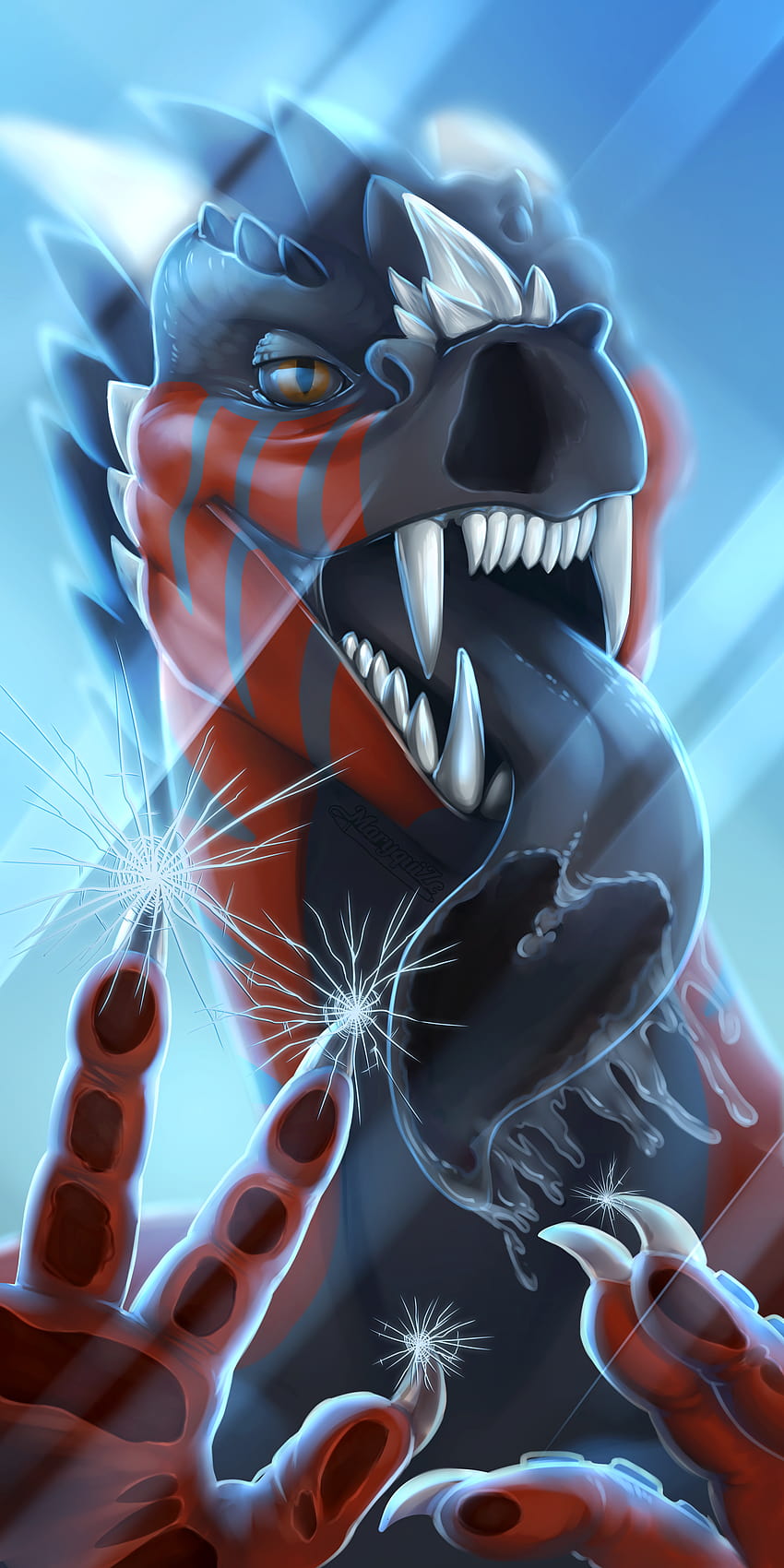 Dragon licks phone by maryquize : Furry, furry phone HD phone wallpaper