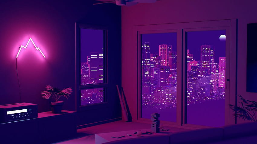 Aesthetic Purple Neon Computer, aesthetics purple macbook HD wallpaper