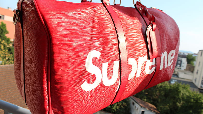 Supreme Red Bag, hand bags HD wallpaper