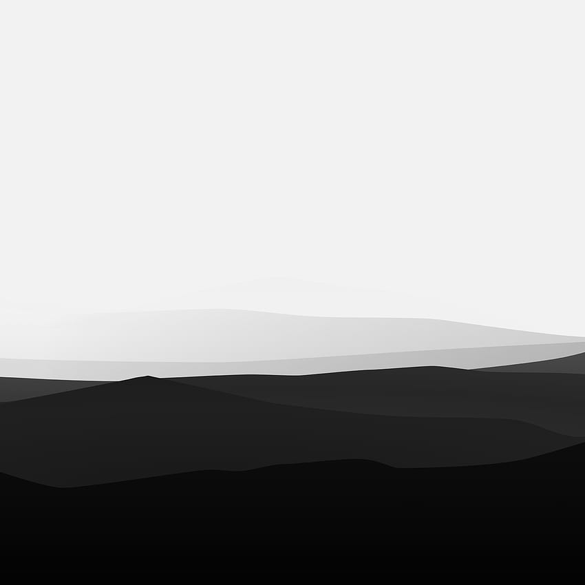 2932 x 2932 montanhas minimalistas em preto e branco Ipad Pro Retina Display, planos de fundo e estética em preto e branco Papel de parede de celular HD