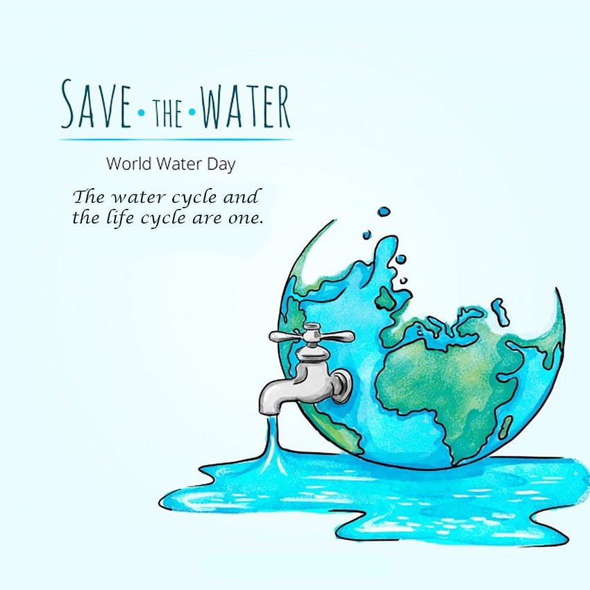 Comprometamo-nos a economizar água e fornecer água segura, 22 de março Papel de parede de celular HD