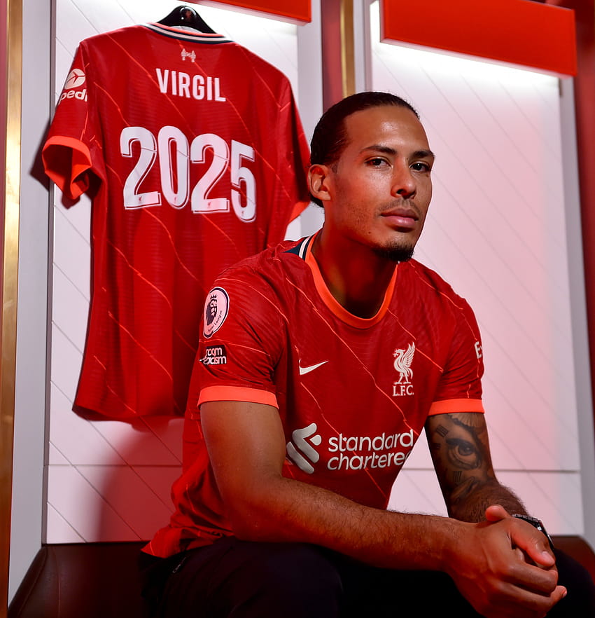 : Virgil van Dijk estende acordo com Reds em Anfield, virgil van dijk 2022 Papel de parede de celular HD