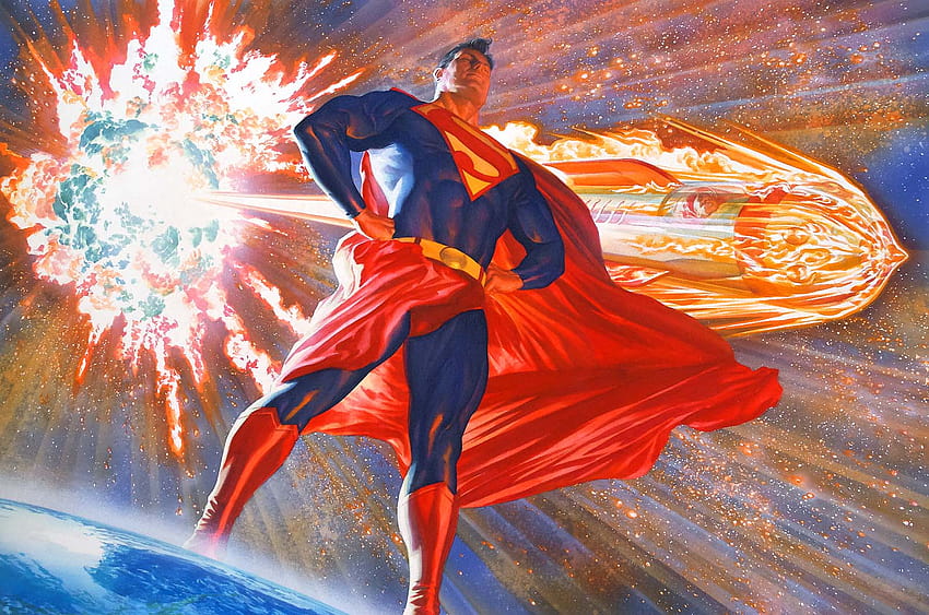 Arte de Superman Alex Ross, arte de fondo de pantalla