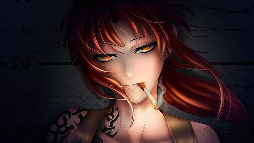 Anime fumando cara de cigarrillo fondo de pantalla