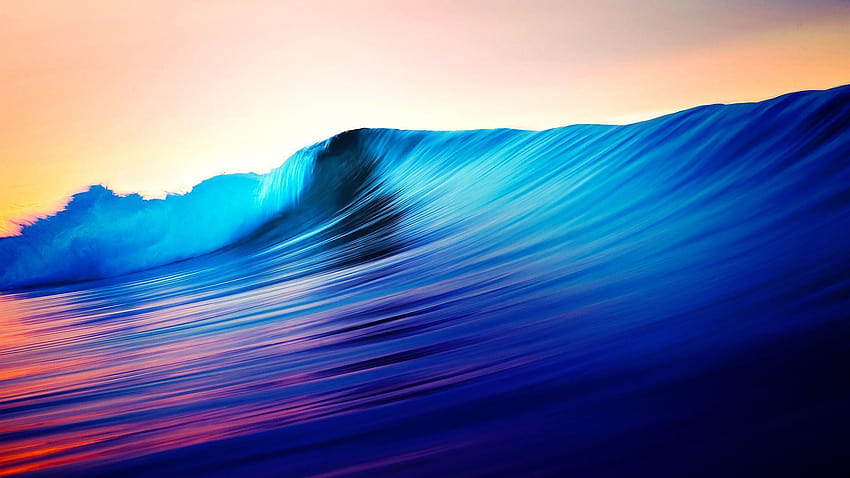 Colorful waves, tidal wave HD wallpaper