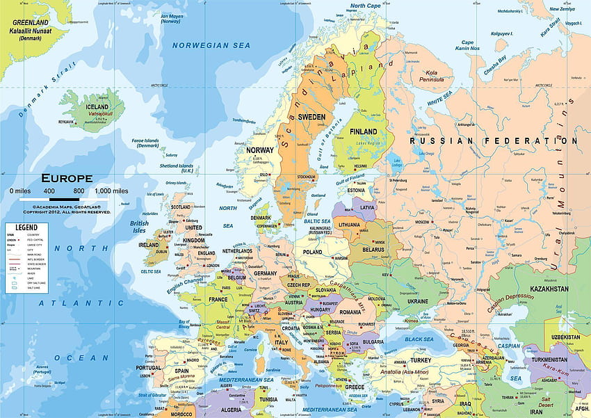유럽 ​​지도 갤러리, 유럽 지도 HD 월페이퍼