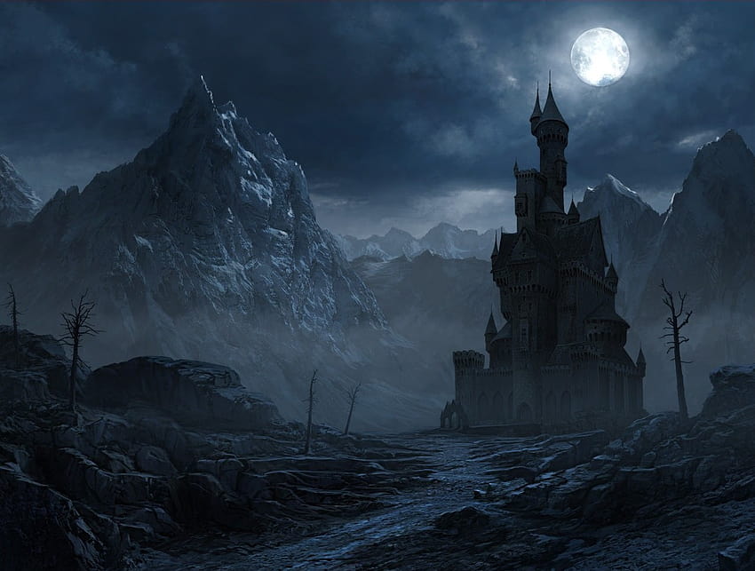 4 Замъкът на Дракула, вампирски замък HD тапет