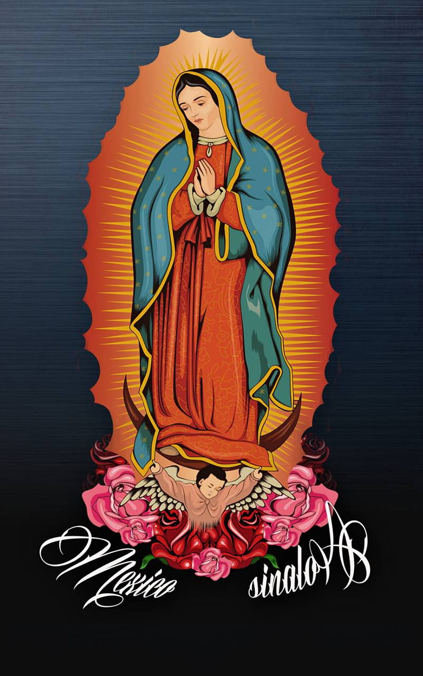 Virgen De Guadalupe With Roses, la rosa de guadalupe HD phone wallpaper