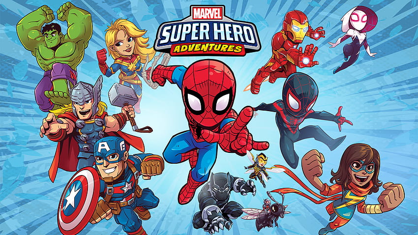 Marvel Super Hero Adventures and Backgrounds, superbohaterowie 2022 Tapeta HD