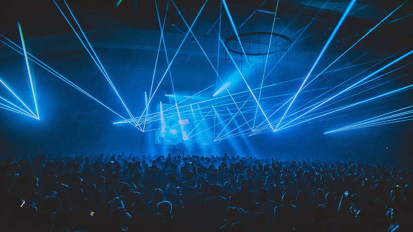 Concert, Crowd, People, Light, Laser, Party HD wallpaper