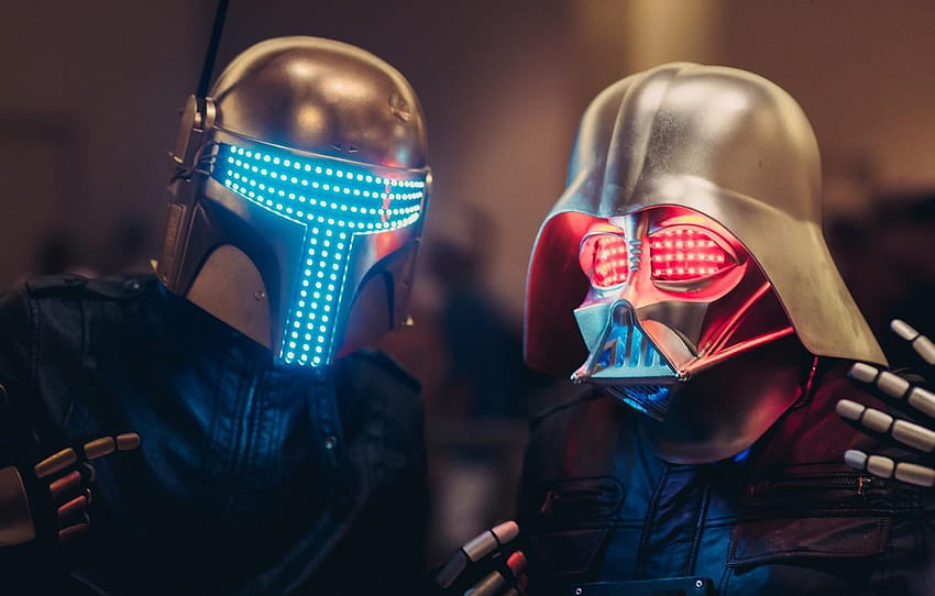 Music, Star Wars, Darth Vader, Mask, Art, Digital, Boba, neon mask HD ...