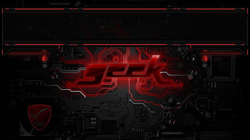 Circuit, red and black electricity HD wallpaper