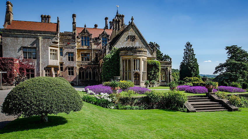 England Tyntesfield Victorian Gothic revival house, victorian mansion HD wallpaper