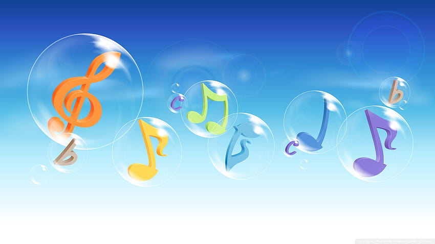 Colorful Music Note Backgrounds For » Monodomo, music sign colorful background HD wallpaper