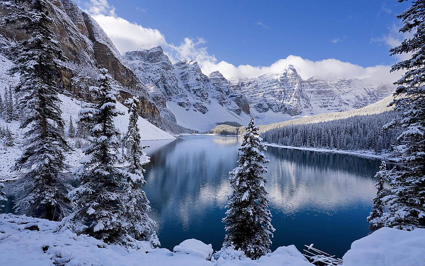 Lac Moraine hiver, 2880x1800 hiver Fond d'écran HD