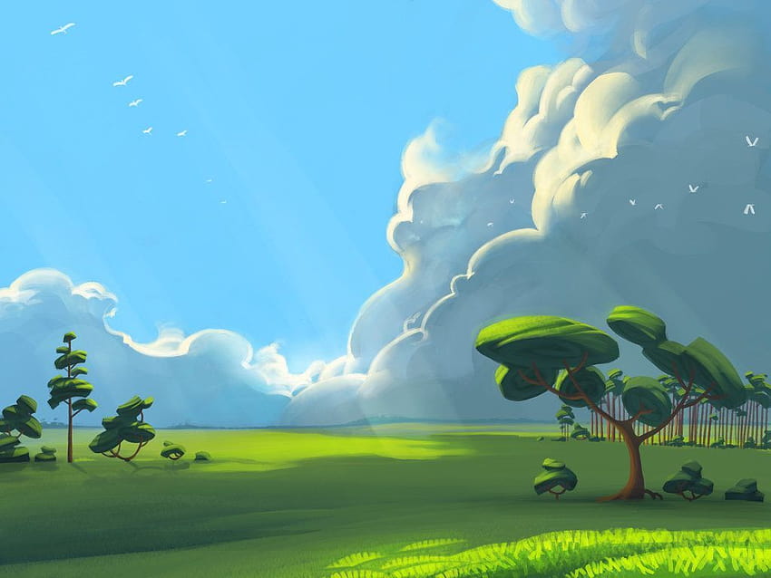 Backgrounds Nature Cartoon HD wallpaper | Pxfuel