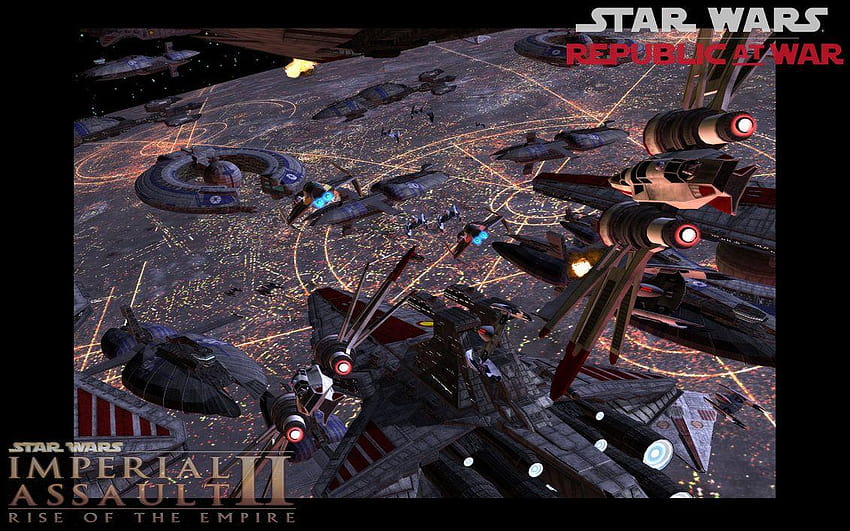 Battle over coruscant by DarthVader345 HD wallpaper