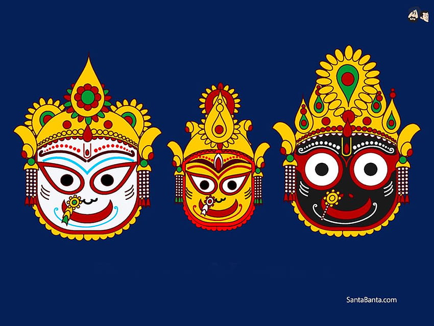Lord & Goddess Subhadra i Lord Jagannath, bóg jagannath Tapeta HD