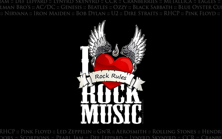 I Love Rock Music Full for and HD wallpaper