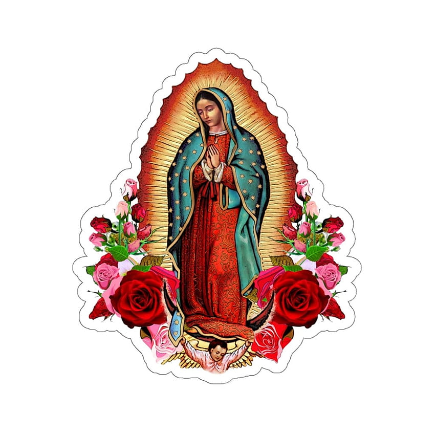 Virgencita De Guadalupe Selbstklebender Aufkleber Virgen Maria Laptop HD-Handy-Hintergrundbild