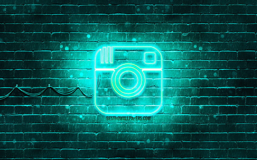 Logo pirus Instagram, brickwall pirus, logo Instagram, merek, logo Instagram neon, Instagram dengan resolusi 3840x2400. Kualitas tinggi Wallpaper HD