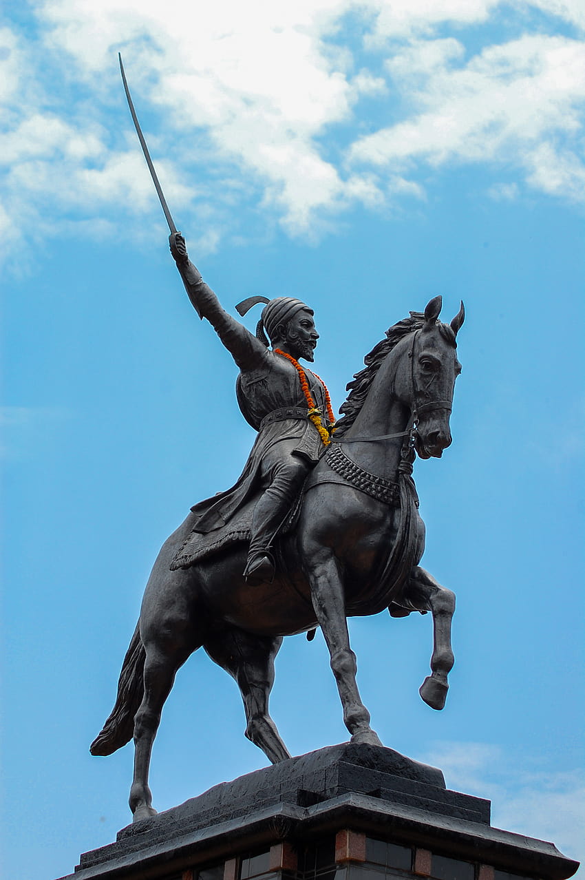 Pintura de Shivaji Maharaj, Shivaji Maharaj, estatua de shivaji maharaj fondo de pantalla del teléfono