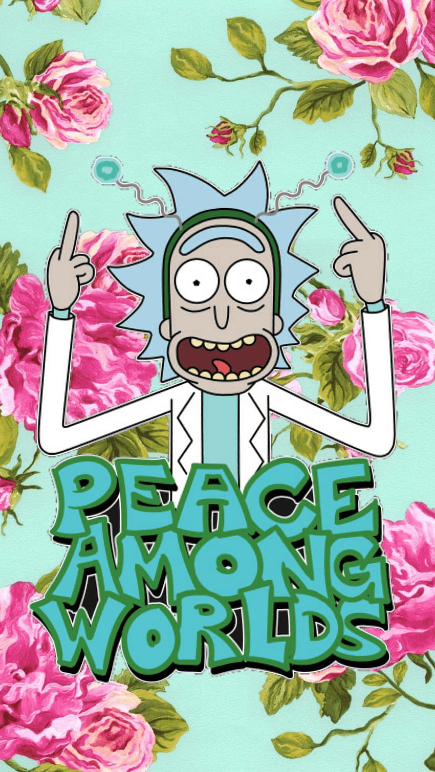 Peace among worlds rick and morty, funny rick and morty HD phone wallpaper