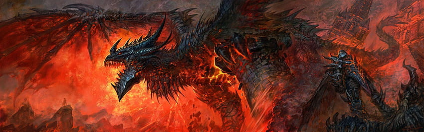 Dragons World of Warcraft deathwing artwork World of Warcraft, dragon world HD wallpaper