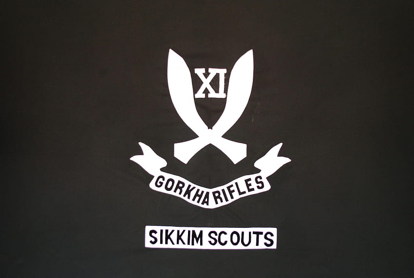 Hint Ordusu gorkha'nın yeni kurulan Sikkim İzcilerinin Bayrağı HD duvar kağıdı