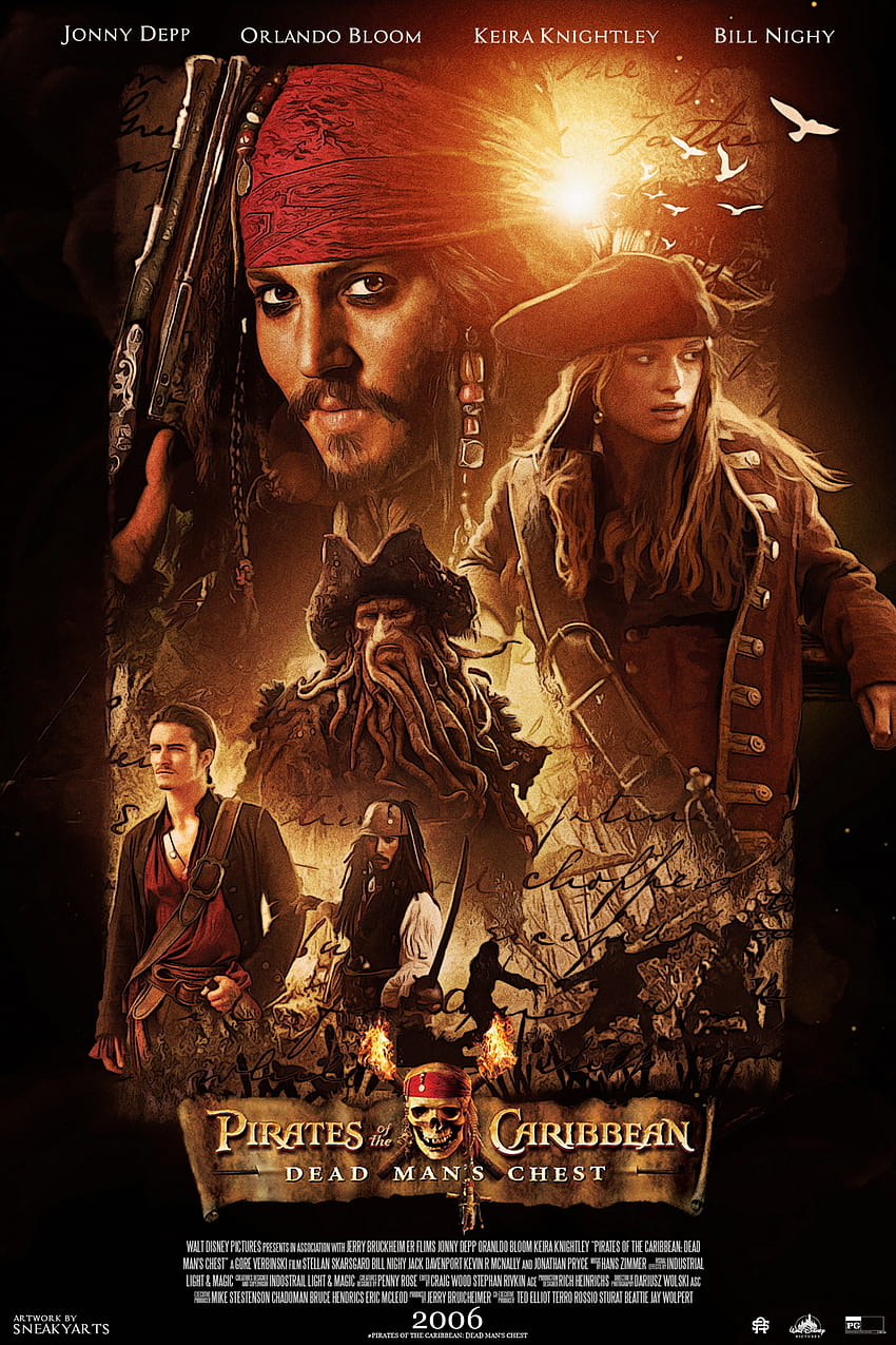 Pirates of the Caribbean: หน้าอกของคนตาย วอลล์เปเปอร์โทรศัพท์ HD
