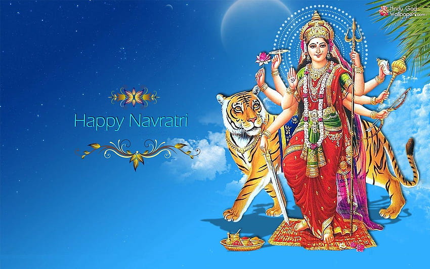 Navratri Maa Durga, y, dios 3d de hindú durga maa fondo de pantalla