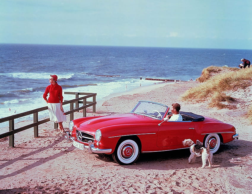Mercedes del 1955, mercedes benz d'epoca Sfondo HD