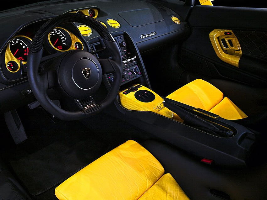 Car interior would love this in orange and black., cars inside HD wallpaper