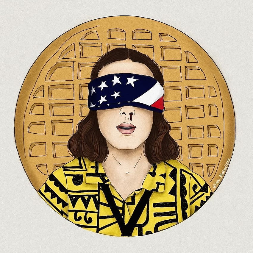 Stranger Things Eleven with Eggo Waffle by, eleven blindfolded HD phone wallpaper