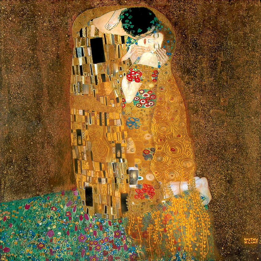 グスタフ・クリムトの接吻、8月のクリムトの接吻の携帯電話 HD電話の壁紙