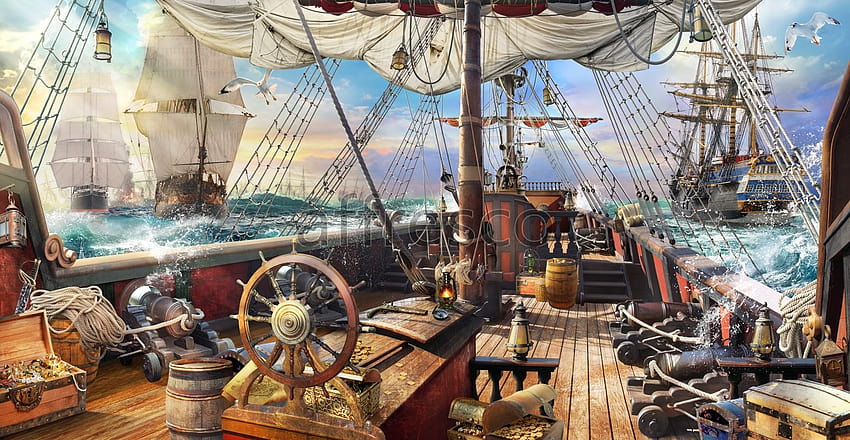 Pirate Ship Deck HD wallpaper