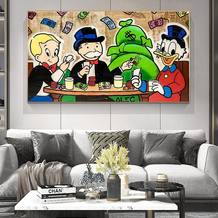 Alec Monopoly Street Art Paintings Print On Canvas Art Posters And Prints Graffiti Wall Art Canvas Home Decor Cuadros HD phone wallpaper