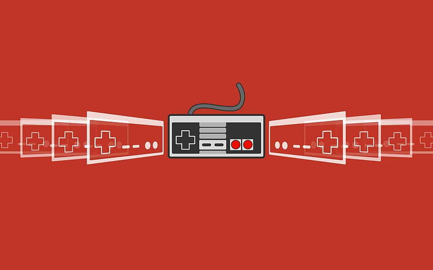 Red and white wooden board, Nintendo Entertainment System, nintendo retro HD wallpaper