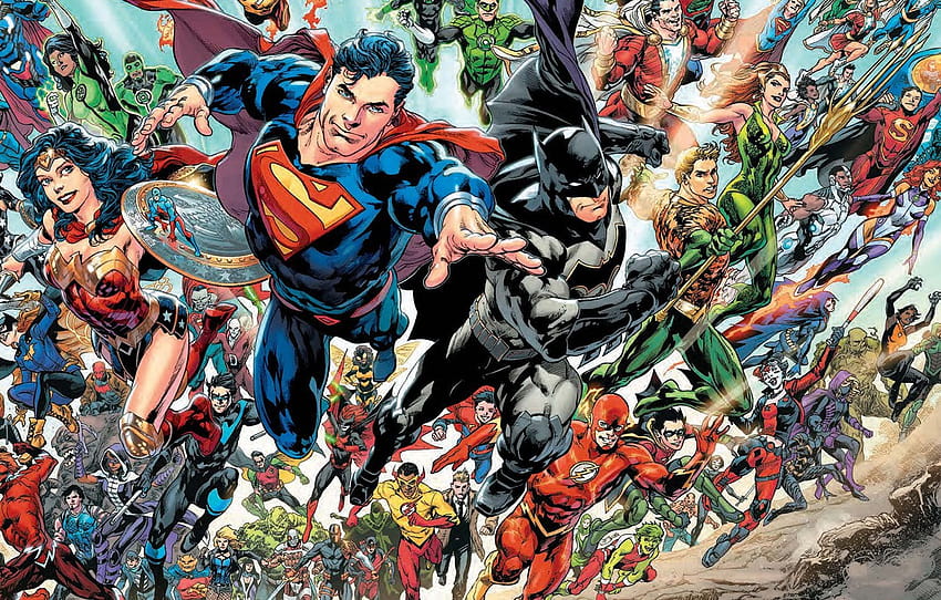 batman, super-homem, heróis, mulher maravilha, flash, dc comics, arqueiro verde, JLA, seção фантастика papel de parede HD