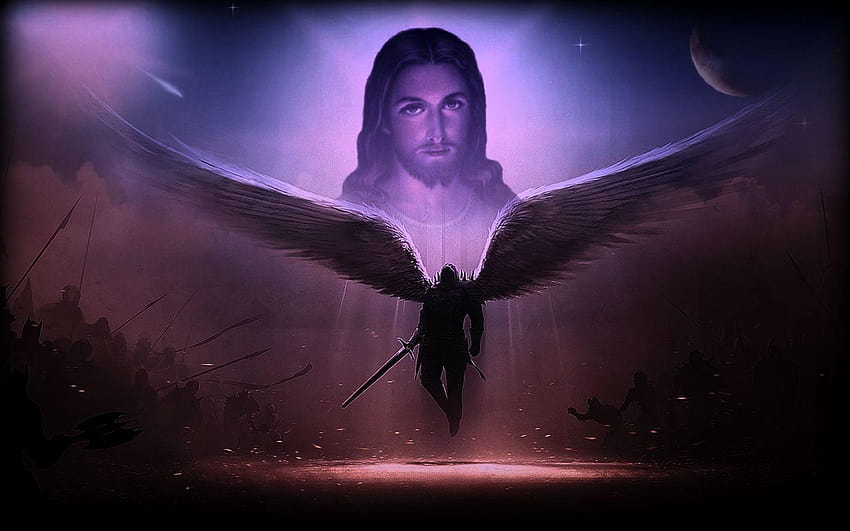 angeles guerreros de dios, jesucristo salvador fondo de pantalla