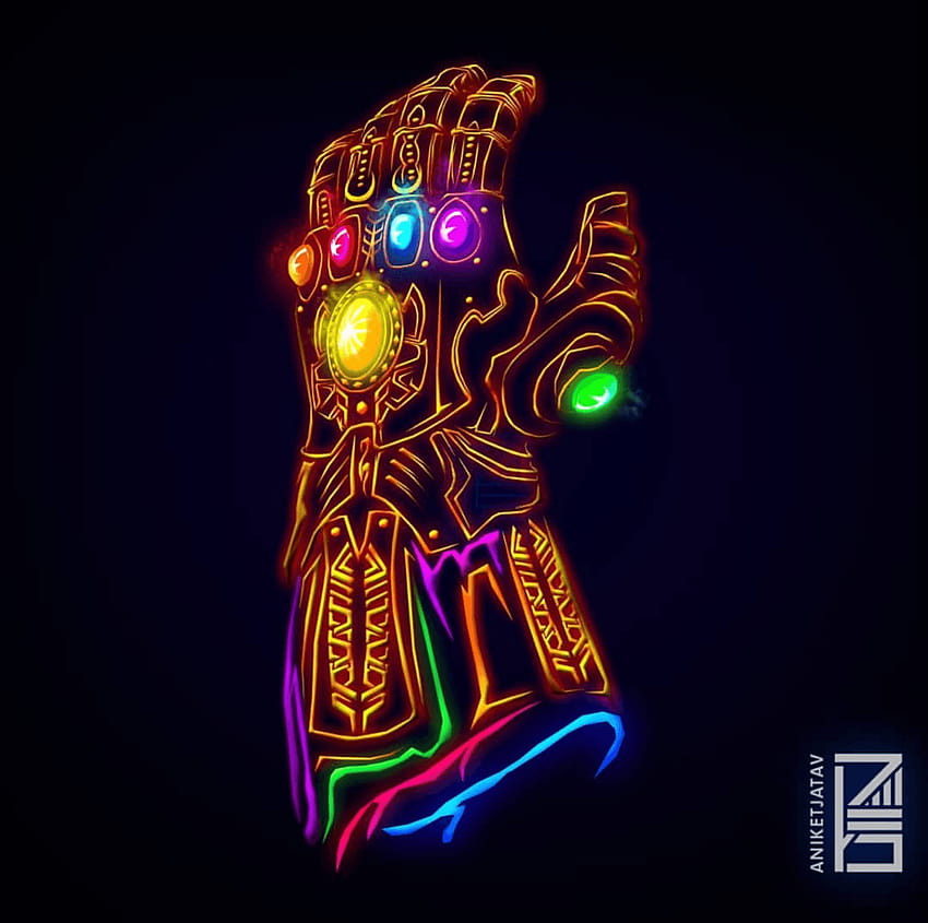 Ergebnis für Infinity War Neon, Thanos Handschuh HD-Hintergrundbild
