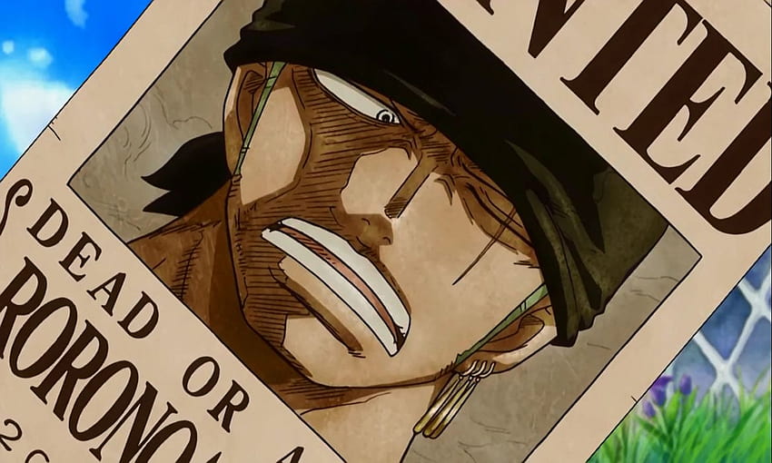 Anime One Piece Wanted, zoro bounty fondo de pantalla