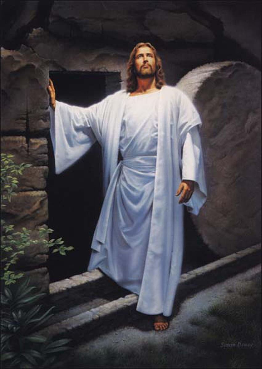 Честит Великден Възкресение на Исус, Исус и светии HD тапет за телефон